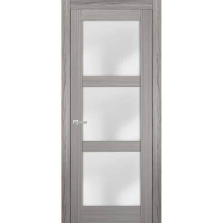 Sartodoors French Interior Door, 28" x 80", Gray LUCIA2552ID-SSS-28